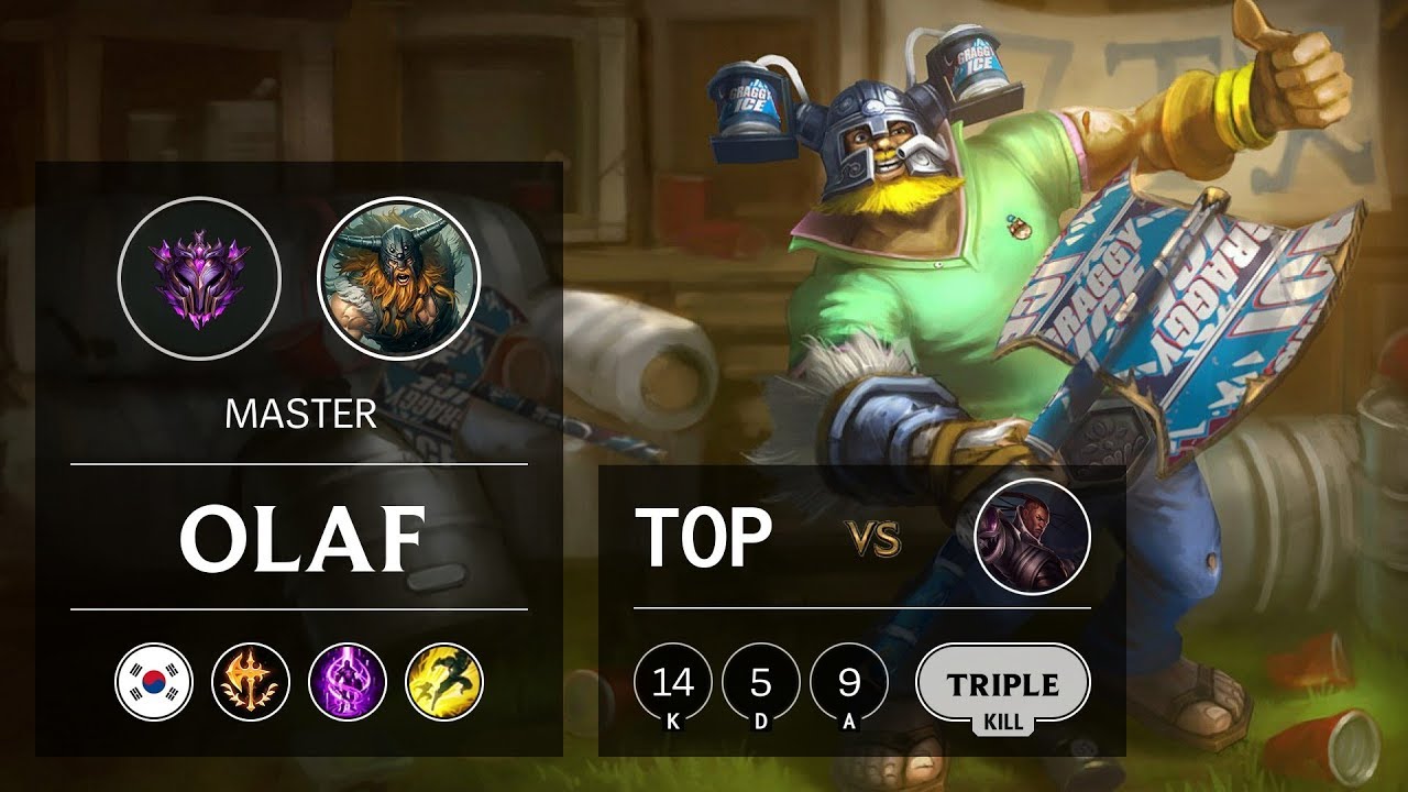 Olaf Top vs Lucian - KR Master Patch 9.24