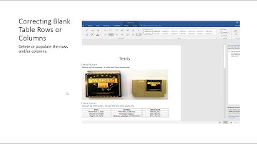 Word for Windows for 2016 Accessibility Checker:  Blank Table Rows or Columns Warning