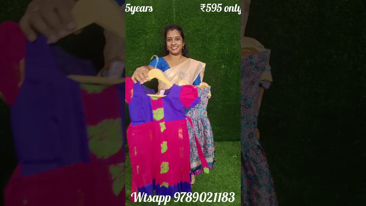 Customised frocks for 5-6 yr kids @ ₹595 free shipping Wtsapp for orders 9789021183/8608168862