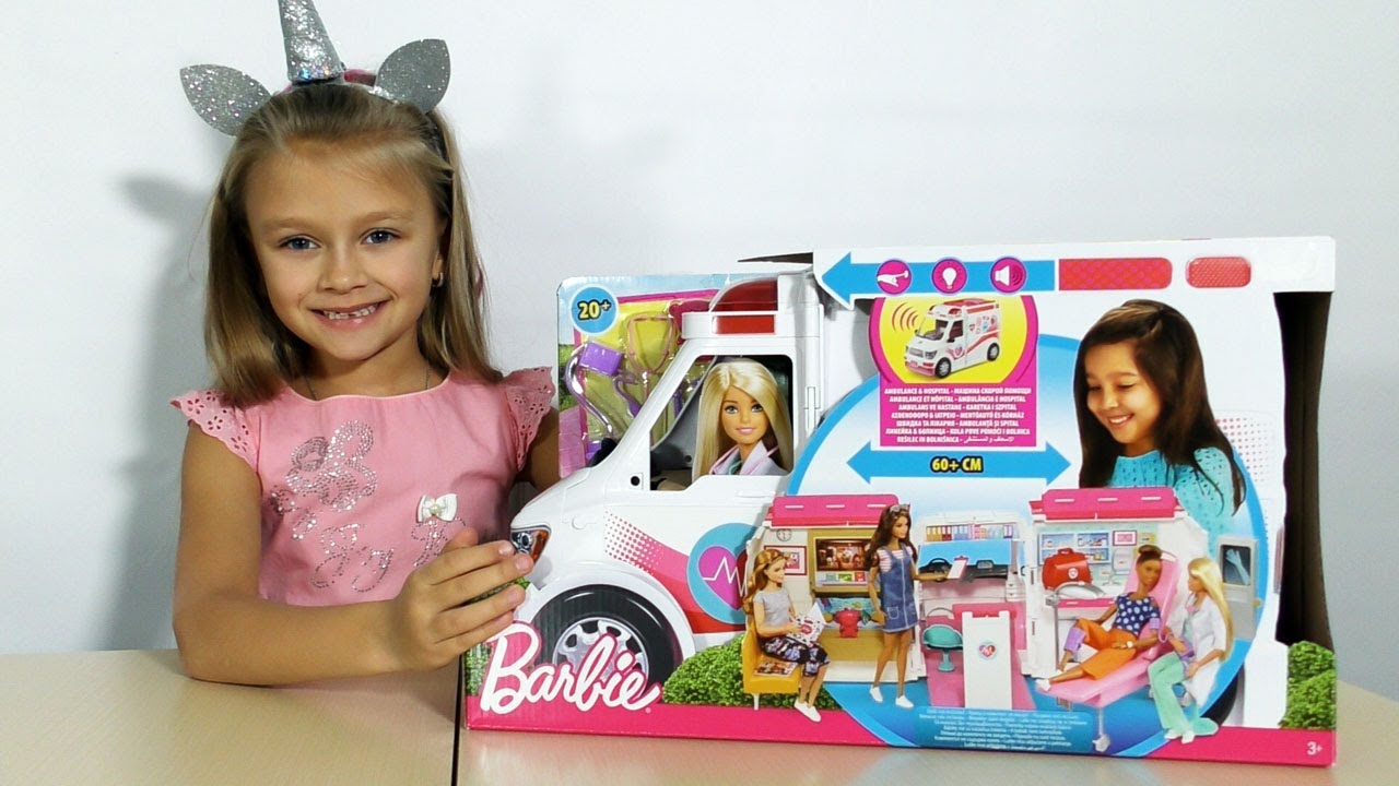 БАРБИ СКОРАЯ ПОМОЩЬ! Распаковка и Обзор от Ярославы! Barbie Doll Ambulance  - YouTube