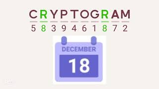 Cryptogram Daily Challenge December 18 2024 - 'Welcome to Rovaniemi' Answers