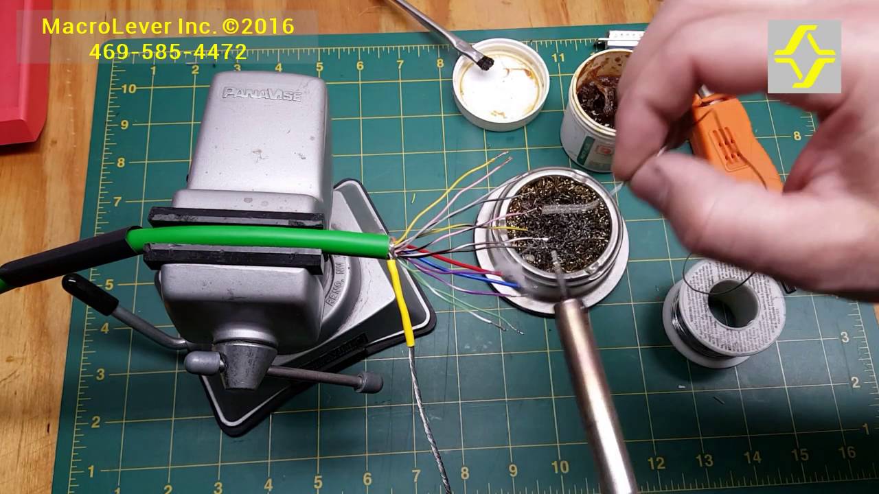 Soldering an AC Servo feedback cable