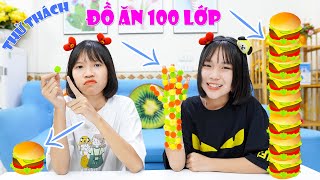 Thử Thách Đồ Ăn 1 Lớp Và 100 Lớp ♥ Min Min TV Minh Khoa