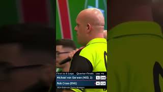Michael van Gerwen with a Bulls Eye finish! #shorts #darts #pdc #123 #2024 #bahrain