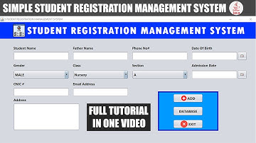 How to create ||Simple Student Registration Database System|| in |JAVA NET-BEAN
