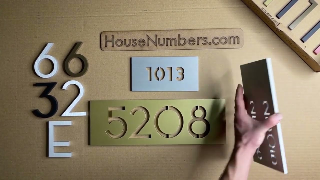Modern House Numbers and Plaques