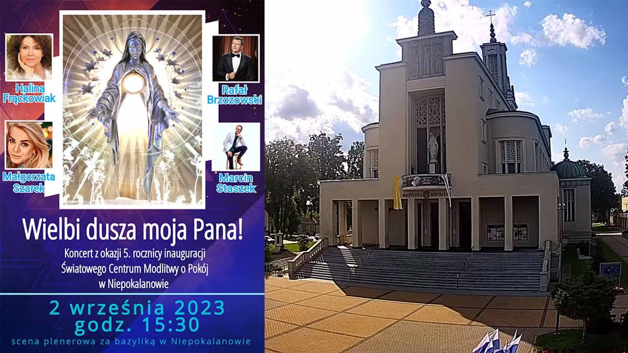 02.09 g.15.30 Koncert pt. „Wielbi dusza..” z okazji 5. rocznicy Światowego Centrum w Niepokalanowie