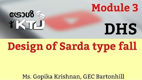 Design of Sarda type fall-DHS Module 3 |Design of Hydraulic Structures-S6 Civil KTU