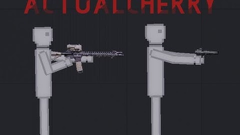 How to put a gun / weapon into peoples hands in people playground and how to pose the weapon.