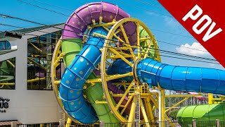 Medusa&#39;s Slidewheel: Crazy ROTATING Water Slide at Mt. Olympus | 1st in USA