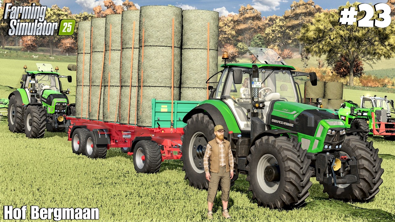 Massive Bales Operation & Bales Collection | HOF BERGMAAN | Farming Simulator 25