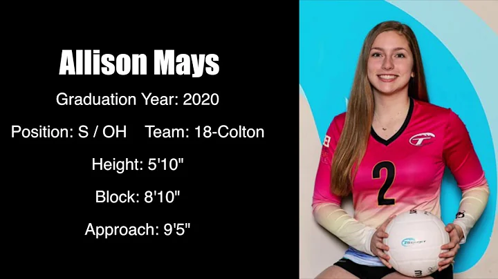 Allison Mays #2 Setter Class of 2020 Tstreet Volle...