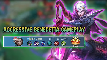 UNSTOPPABLE BENEDETTA JUNGLER GAMEPLAY | MY BENEDETTA CAN DESTROY  CROWD CONTROL ENEMIES?!?! - MLBB