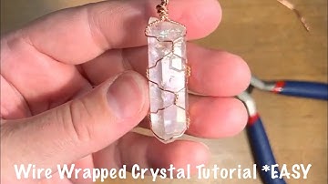 Wire wrapped crystal tutorial, how to wire wrap a crystal, long crystal wire wrap, wire wrapping