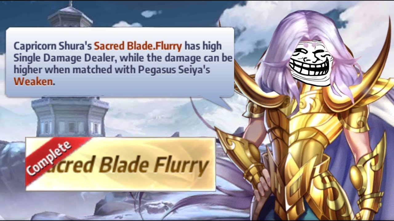 Elite Train Hall - Sacred Blade Flurry - Saint Seiya Awakening