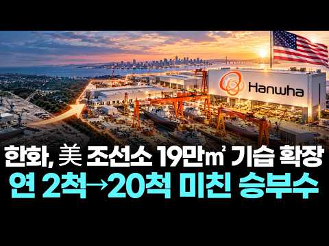 한화, 美 조선소 19만㎡ 기습 확장…연 2척→20척 미친 승부수