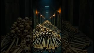 Paris Catacombs | The Creepy Underground World Beneath Paris 😨🇫🇷 #shorts