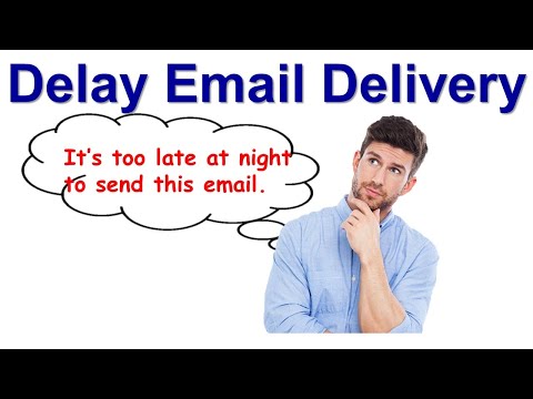Delay Email Delivery in Microsoft Outlook on the Desktop and Office 365
