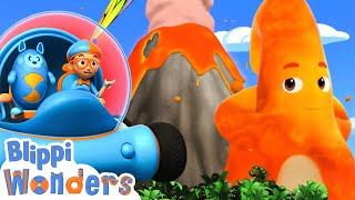 Vulcão 🌋⚡  Amigos do Blippi | Vídeos Educativos para Crianças