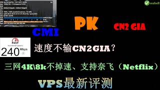 CN2GIA新对手CMI | 新商家vmshell| 顶级CMI线路无限带宽VPS服务器 YouTube三网4K\8k不掉速、支持奈飞（Netflix）！速度快到无法想象！轻松跑满本地带宽！自建VPS