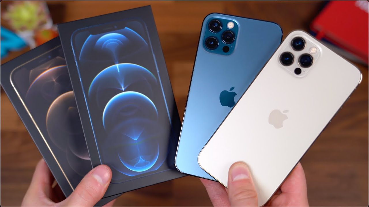 Apple iPhone 12 Pro Unboxing  Gold vs Pacific Blue 