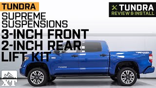 20072021 Tundra Supreme Suspensions 3Inch Front / 2Inch Rear Pro Billet Lift Kit Review & Install