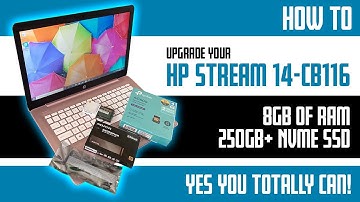 Upgrade HP Stream 14 Laptop SSD and Ram (CB116 and others)