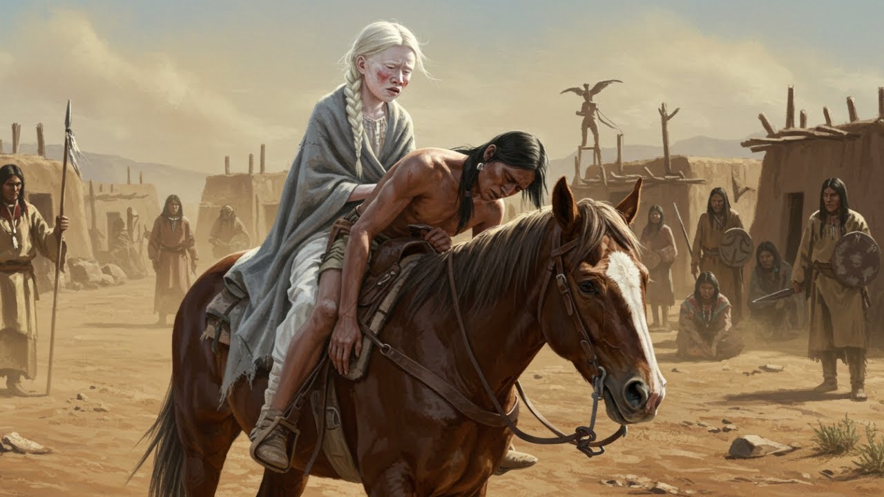 UNA ALBINA SALVÓ A UN GUERRERO APACHE… Y LO LLEVÓ A SU TRIBU A CABALLO