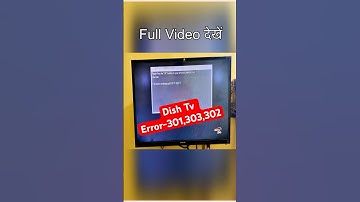 Dish TV Error 301, 302, 303 — Easy Fix in 1 Min! ✅ #shorts #dishtv