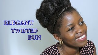 Tutorial High Bun Updo For Natural Hair Bride Natural Hairstyle