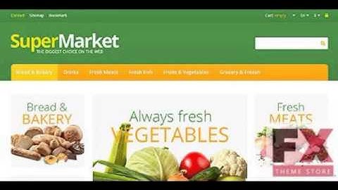 Preview White Grocery Store PrestaShop Theme by Hermes Pre