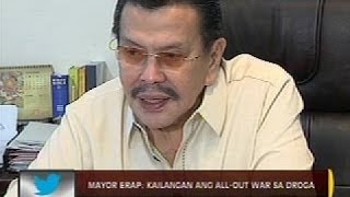 24 Oras: Mayor Erap: kailangan ang all-out war sa droga
