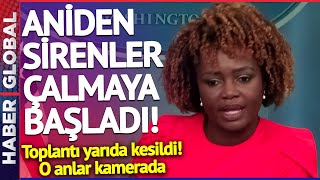 Beyaz Saray'da Sirenler Çaldı! Toplantı Yarıda Kesildi