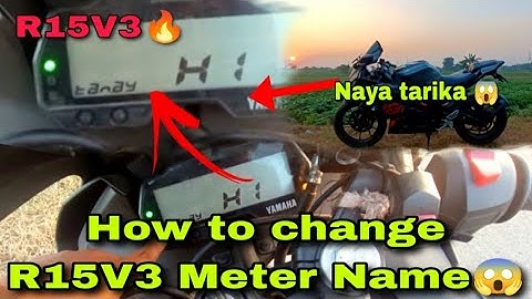 How to write name on R15v3 speedometer🔥//full details//basic setting⚙️
