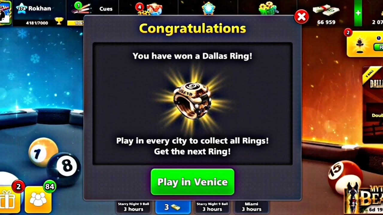 Dallas Rodeo Pool dallas rodeo 9 ball pool game - one more ring๐๐ - one shot win ๐ - YouTube