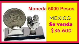 Moneda 5000 Pesos 1988 Expropiacion Petrolera