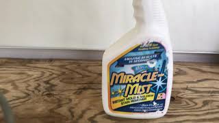 Removing Mold and Mildew Stains from Pop Up Camper Using Miracle Mist Spray Cleaner Part 1