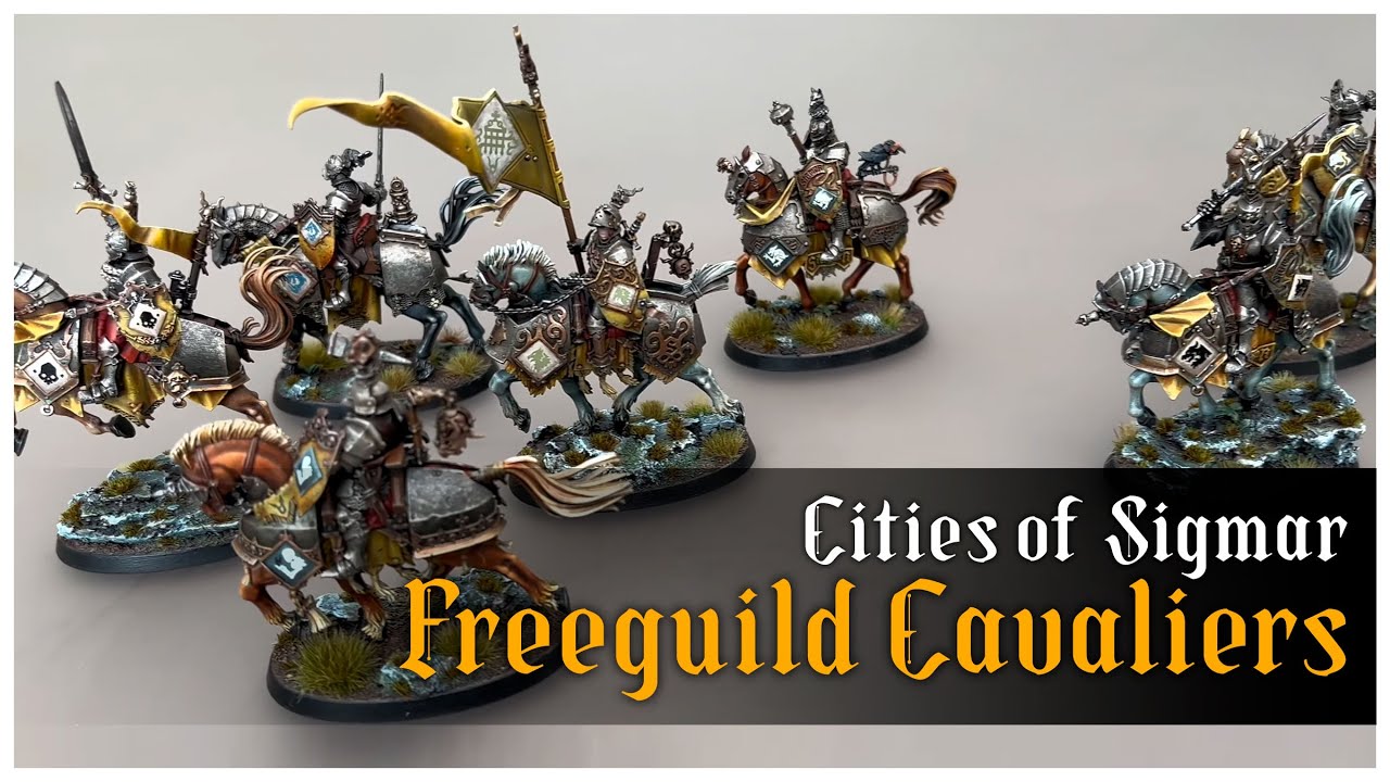 CITIES OF SIGMAR FREEGUILD CAVALIERS 10 RIDERS UNIT GREYWATER
