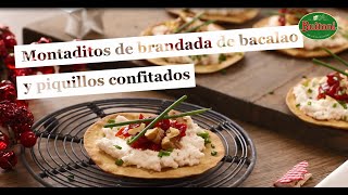 🥟 Montadito Brandada de bacalao y pimientos del piquillo confitados - Recetas Buitoni