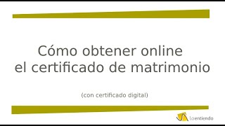 Cómo pedir un certificado de matrimonio por INTERNET Cómo pedir un certificado de matrimonio por INTERNET