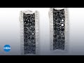 Colleen Lopez Black Spinel and White Zircon Half Hoop Earrings | HSN