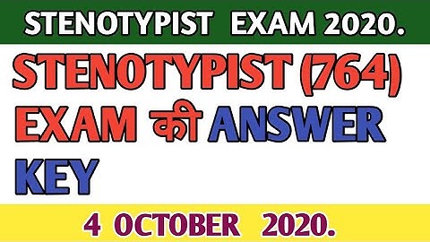 HPSSC HAMIRPUR JSS (STENOGRAPHER) POST CODE 764 ANSWERS//genius studies//
