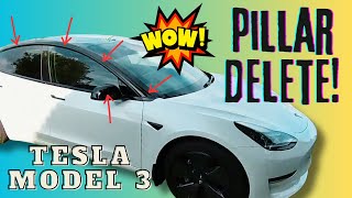 Blackout Your TESLA Pillars for a STEALTHY Look! WOW! what a DIFFERENCE!