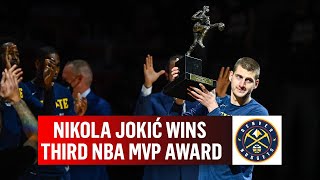 Nikola Jokić wins 2023-24 NBA MOST VALUABLE PLAYER, 3RD out of four seasons | CBS Sports