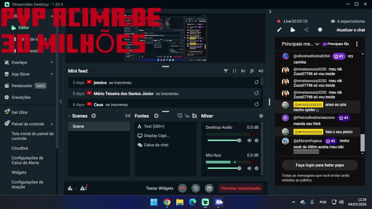 LIVE ON! STEAL A BRAINROT PVP OU TROCA!