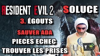 Resident Evil 2 - Solution 3 - Enigme Des Pièces Dechec Trouver Les Prises Égouts Sauver Ada