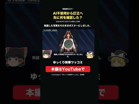 AI不使用から訂正へ…先に何を確認した？【卑弥呼ポスター／ゆっくり解説】 #Shorts