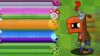 PVZ 2 - All Plants VS 99 Brickhead Zombies - Which Plant 's Strongest?