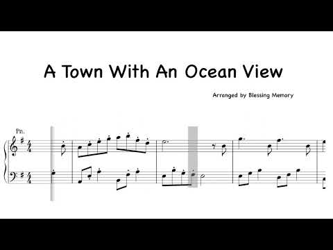 海の見える街 (바다가 보이는 마을) (쉬운 악보) - 마녀 배달부 키키 OST