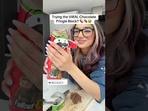 🤢 TRYING THE VIRAL CHOCOLATE PRINGLE BLOCK?